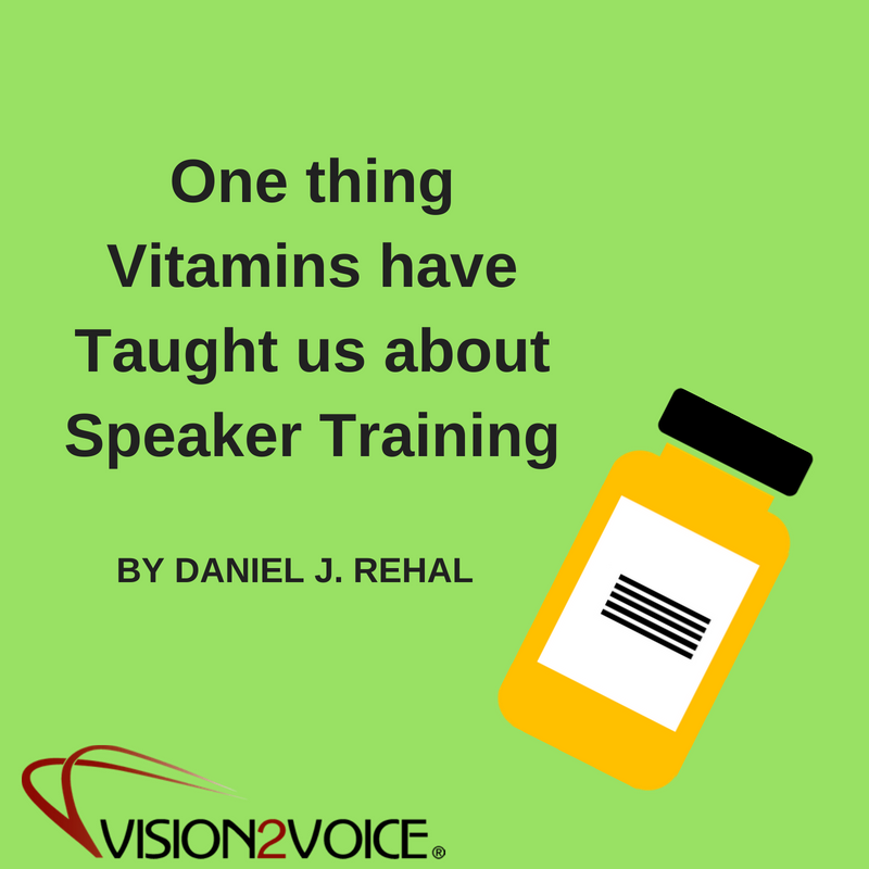 One thing Vitamins Have Taught us about Speaker Training